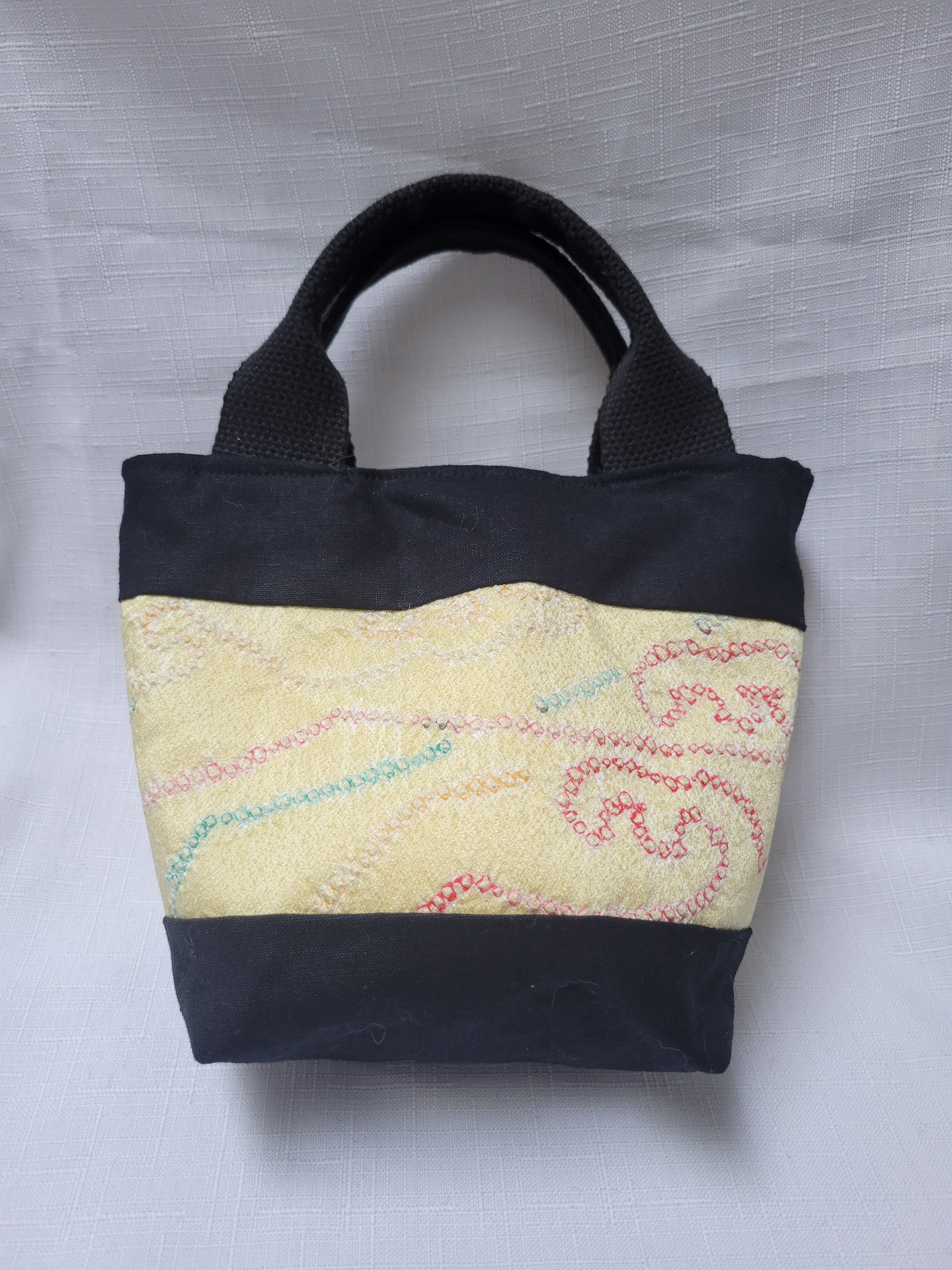 Delicate Yellow Silk Tiny Tote